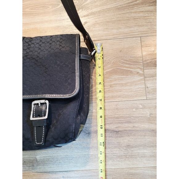 VTG‎ 90s Coach Signature Canvas Crossbody Bag Laptop Work Messenger Tote - Picture 10 of 14